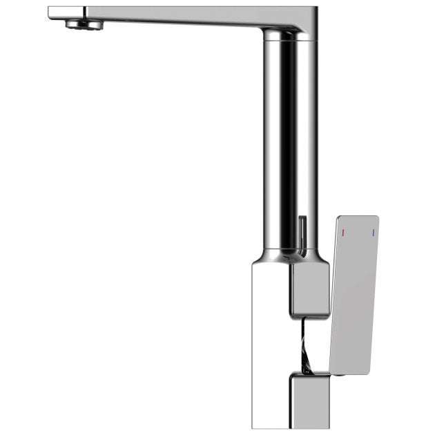 RAK Modern Side Lever Square Kitchen Sink Mixer Tap - Chrome - RAKKIT010