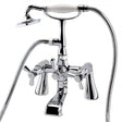 RAK Washington Traditional Pillar Mounted Manual Bath Shower Mixer Tap - Chrome - RAKWTN3005