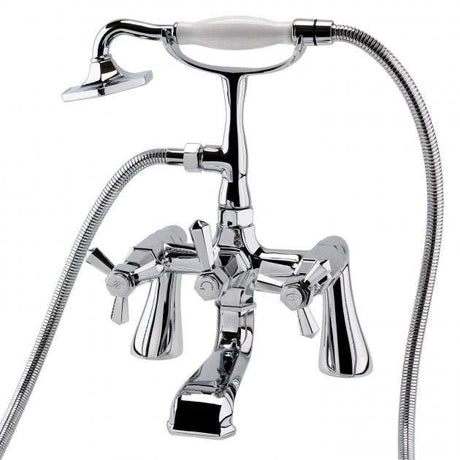 RAK Washington Traditional Pillar Mounted Manual Bath Shower Mixer Tap - Chrome - RAKWTN3005