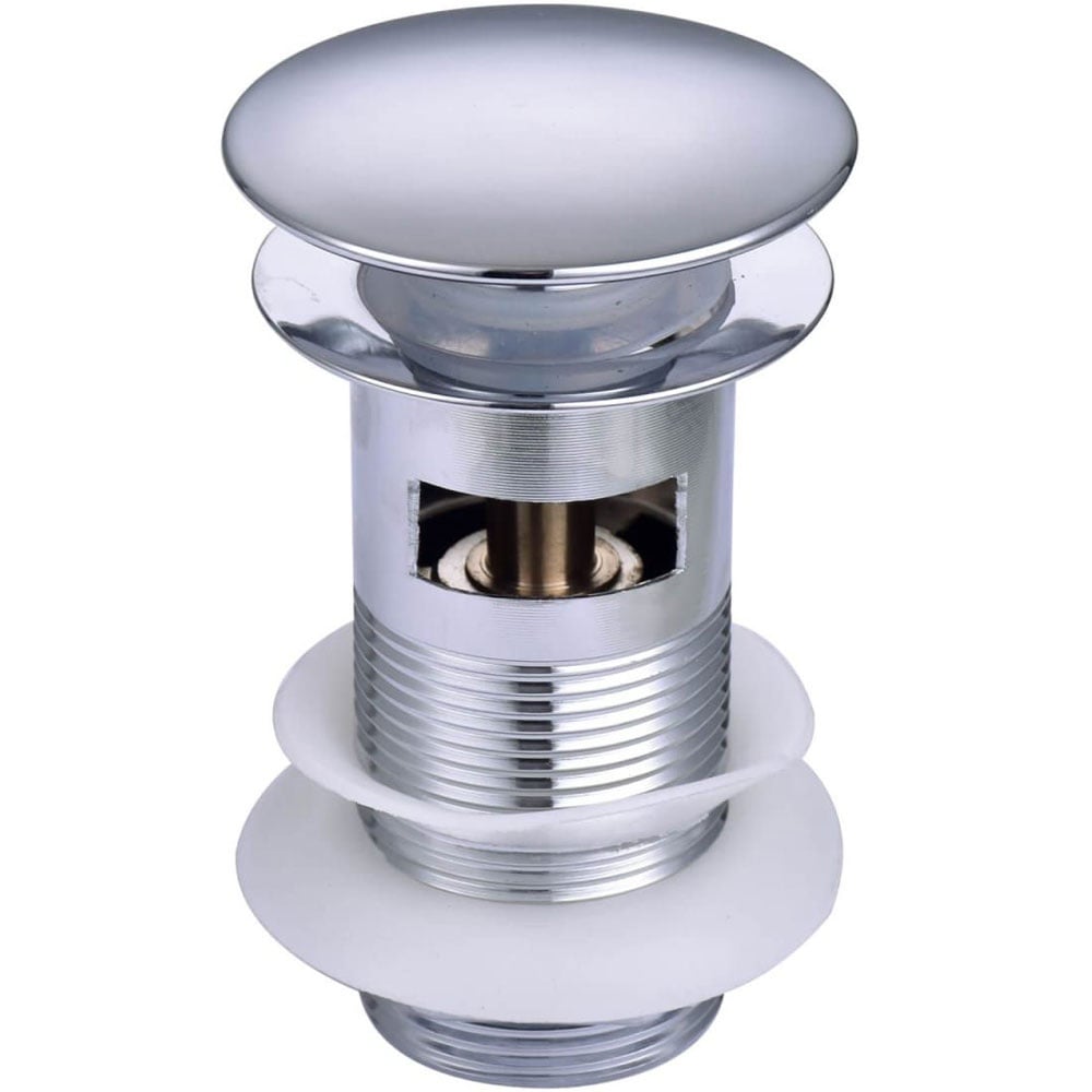 Rak Click Clack Slotted Basin Waste - Chrome - RAKCCW001 - TAP 'N' SHOWER