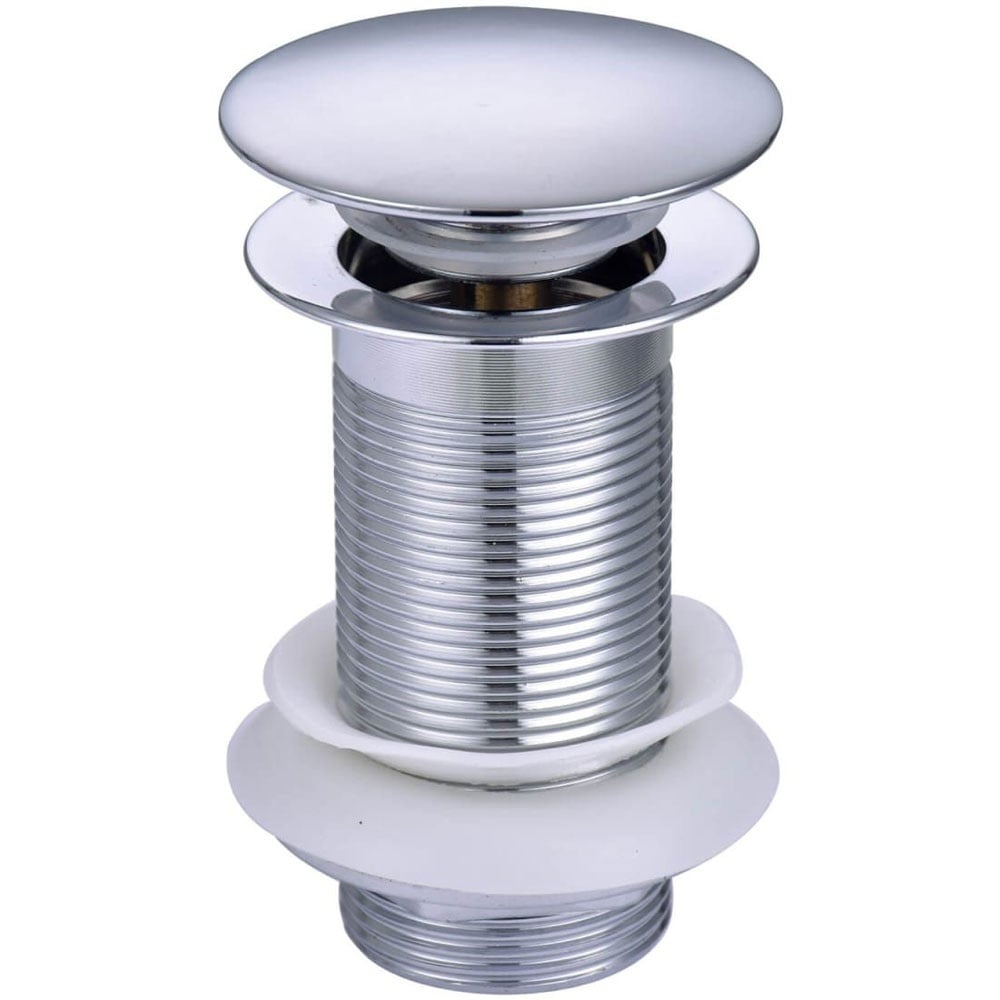 Rak Click Clack Unslotted Basin Waste - Chrome - RAKCCW002 - TAP 'N' SHOWER