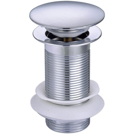 Rak Click Clack Unslotted Basin Waste - Chrome - RAKCCW002 - TAP 'N' SHOWER