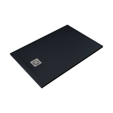 RAK Feeling Modern solid black rectangular shower tray 1200x800mm with efficient drainage and sleek design