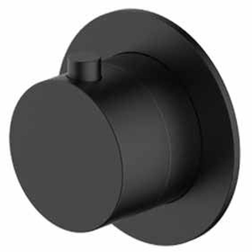 Rak Petit Round Concealed Diverter Single Outlet - Matt Black - RAKPER3020 - 1B - TAP 'N' SHOWER