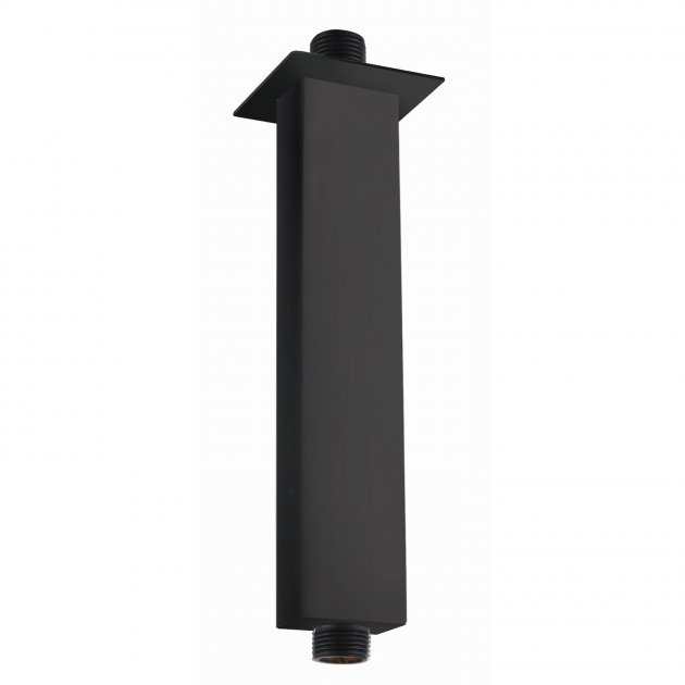 RAK Modern Ceiling Mounted Square Shower Arm 250mm black finish for durable, stylish bathroom upgrade