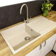 Reginox Harlem 10 1 Bowl Sink And Drainer - Caffe Silvery - HARLEM 10 CS - TAP 'N' SHOWER