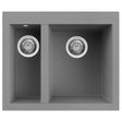 Reginox Quadra 1.5 Bowl Inset Sink - Titanium - QUADRA 150 TT T - WING - TAP 'N' SHOWER