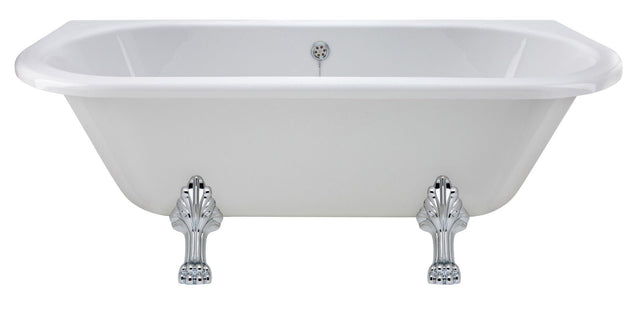 Launde Abbey Back to Wall Double Ended Freestanding Bath - Pride Leg Set 1700mm - TAP 'N' SHOWER