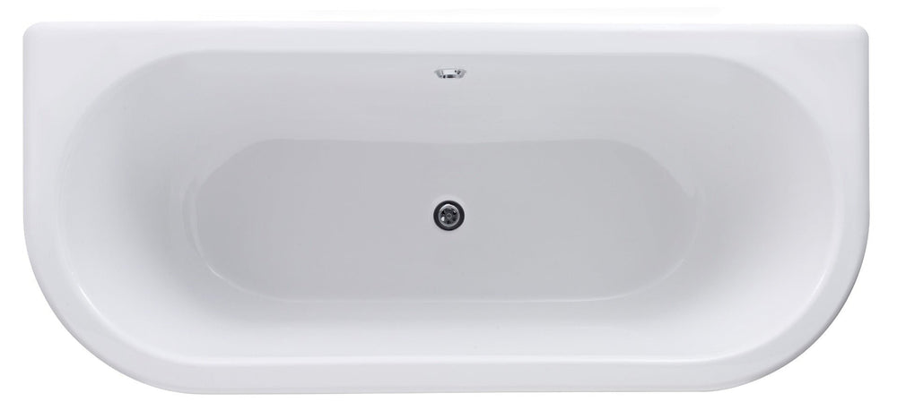 Launde Abbey Double Ended Back To Wall Freestanding Bath 1700mm - White - TAP 'N' SHOWER