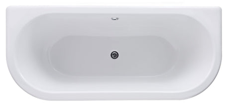 Launde Abbey Double Ended Back To Wall Freestanding Bath 1700mm - White - TAP 'N' SHOWER