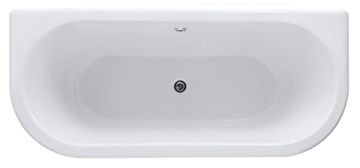 Launde Abbey Double Ended Back To Wall Freestanding Bath 1700mm - White - TAP 'N' SHOWER