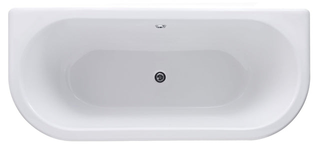 Launde Abbey Double Ended Back To Wall Freestanding Bath 1700mm - White - TAP 'N' SHOWER