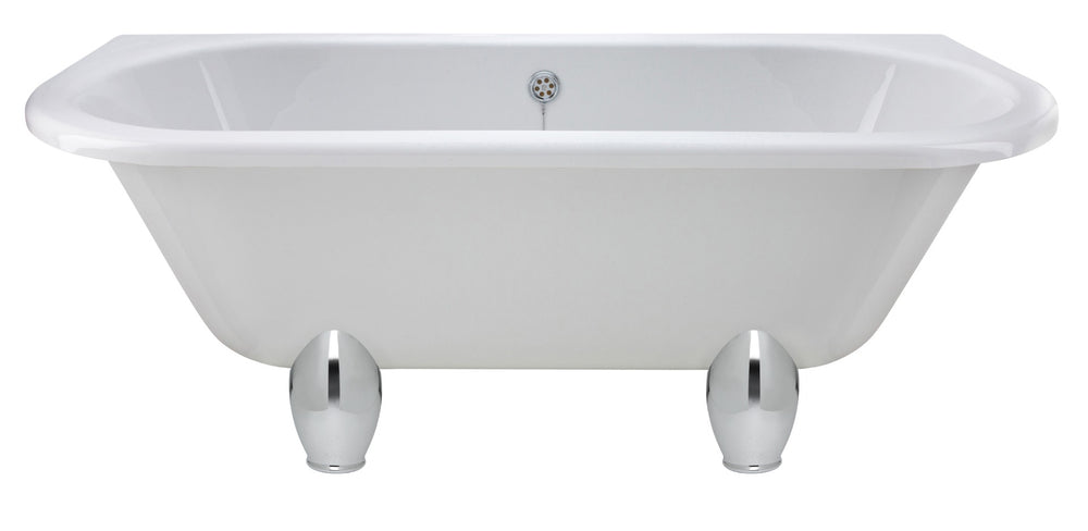 Launde Abbey Back to Wall Double Ended Freestanding Bath - Deacon Leg Set 1700mm - TAP 'N' SHOWER