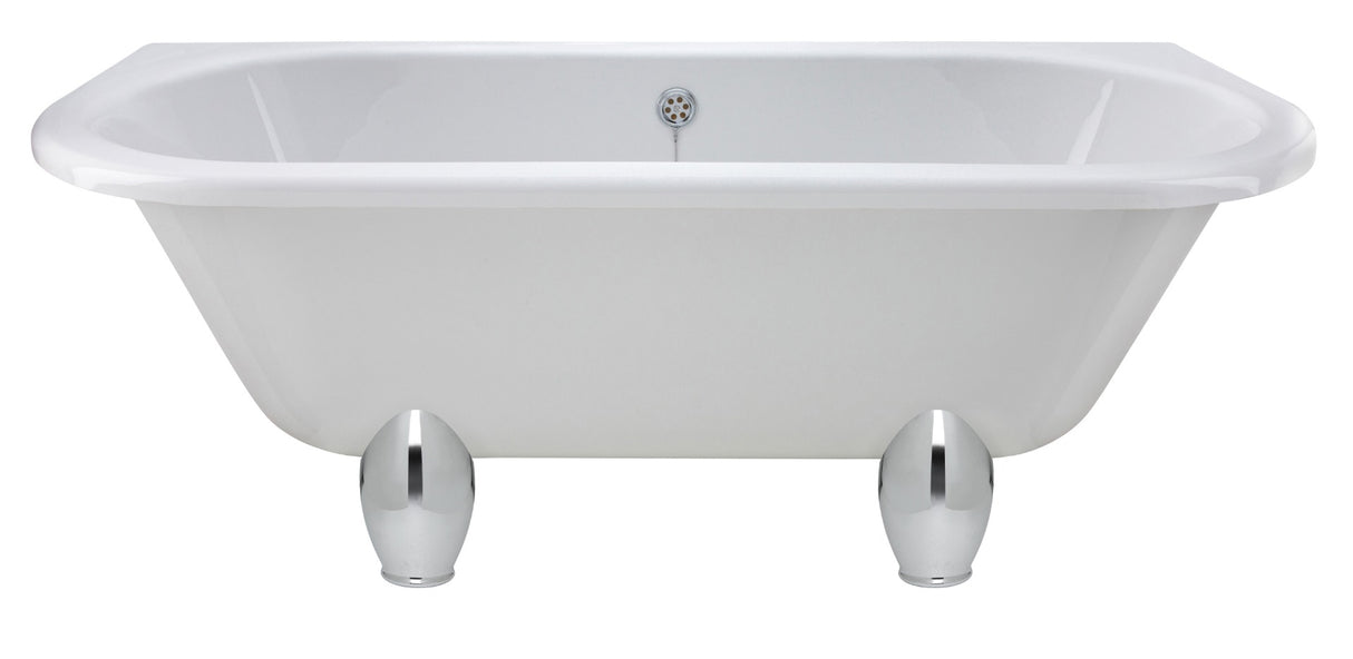 Launde Abbey Back to Wall Double Ended Freestanding Bath - Deacon Leg Set 1700mm - TAP 'N' SHOWER