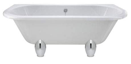 Launde Abbey Back to Wall Double Ended Freestanding Bath - Deacon Leg Set 1700mm - TAP 'N' SHOWER