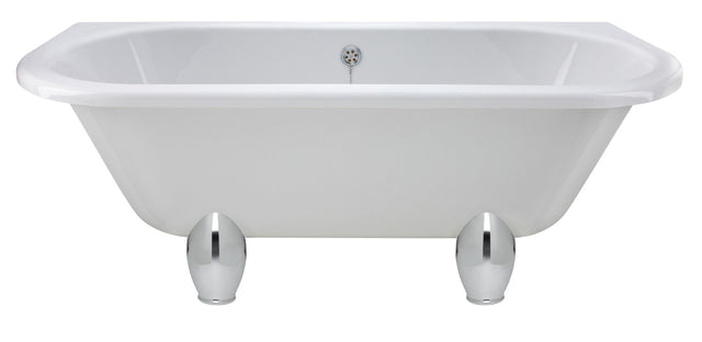Launde Abbey Back to Wall Double Ended Freestanding Bath - Deacon Leg Set 1700mm - TAP 'N' SHOWER