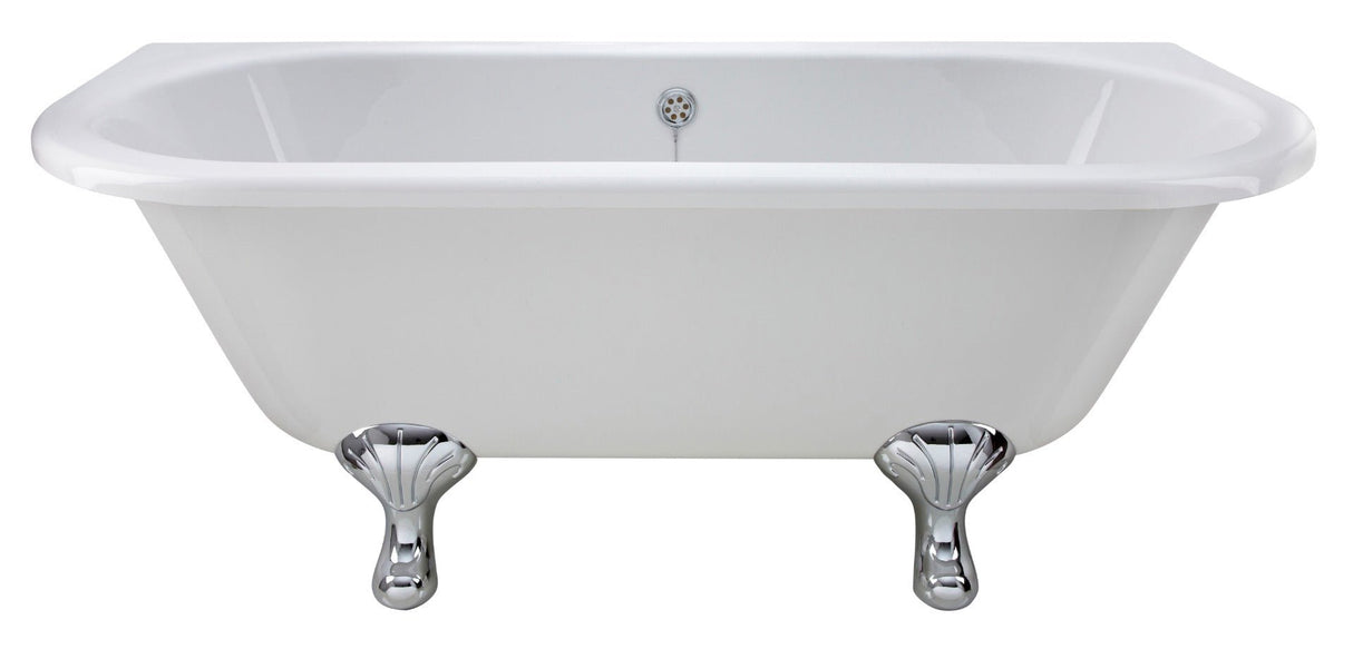 Launde Abbey Back to Wall Double Ended Freestanding Bath with Corbel Leg Set 1700mm - TAP 'N' SHOWER