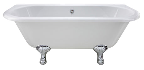 Launde Abbey Back to Wall Double Ended Freestanding Bath with Corbel Leg Set 1700mm - TAP 'N' SHOWER