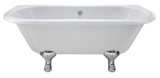 Launde Abbey Back to Wall Double Ended Freestanding Bath with Corbel Leg Set 1700mm - TAP 'N' SHOWER