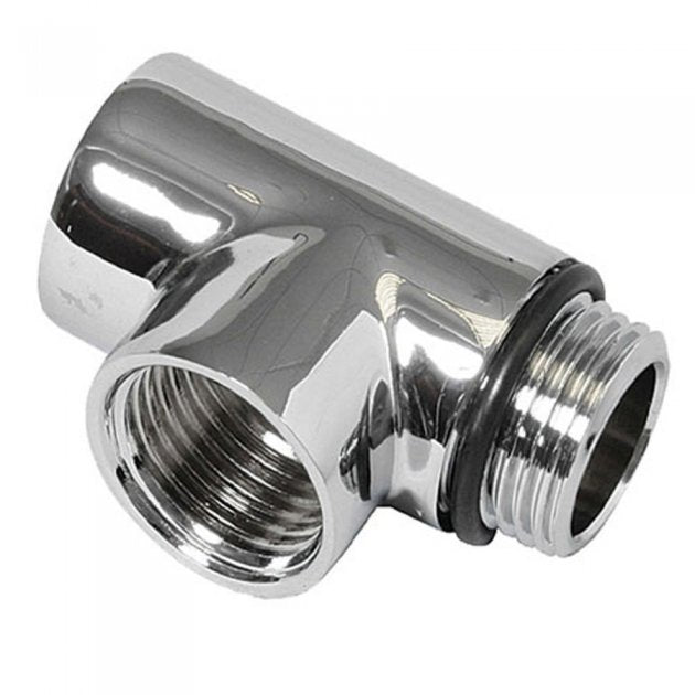 Reina Dual Fuel Chrome Tee Piece - ACCS/TP - TAP 'N' SHOWER