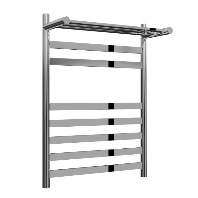 Reina Alento Designer 720mm High x 530mm Wide Heated Towel Rail - Polished Stainless Steel - RNS - ALT072 - TAP 'N' SHOWER