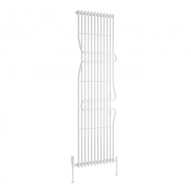 Reina Aletta 1800mm High x 500mm Wide Vertical Designer Radiator - White - RND - ALT180050W - TAP 'N' SHOWER
