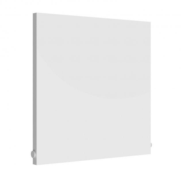 Reina Slimline 600mm High x 600mm Wide Horizontal Designer Radiator - Matt White - RND - SLN06006W - TAP 'N' SHOWER