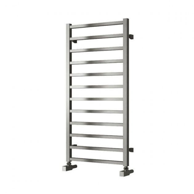 Reina Arden 500mm High x 500mm Wide Square Tube Heated Towel Rail - Polished Stainless Steel - RNS - ARD5050P - TAP 'N' SHOWER