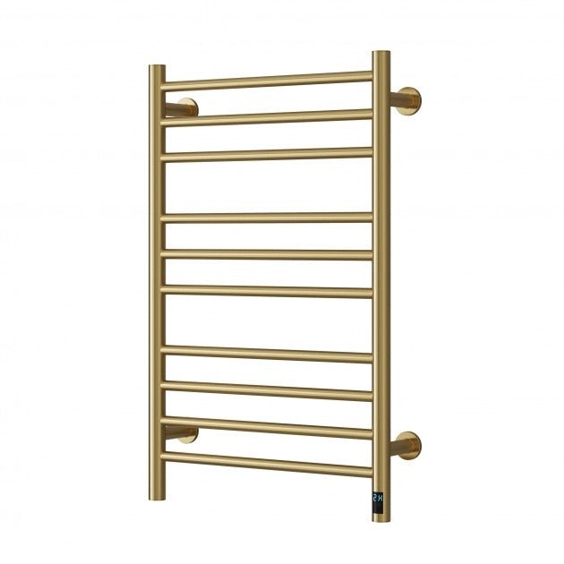 Reina Arnage 800mm High x 500mm Wide Dry Electric Heated Towel Rail - Brushed Brass - DE - ARG0805B - TAP 'N' SHOWER