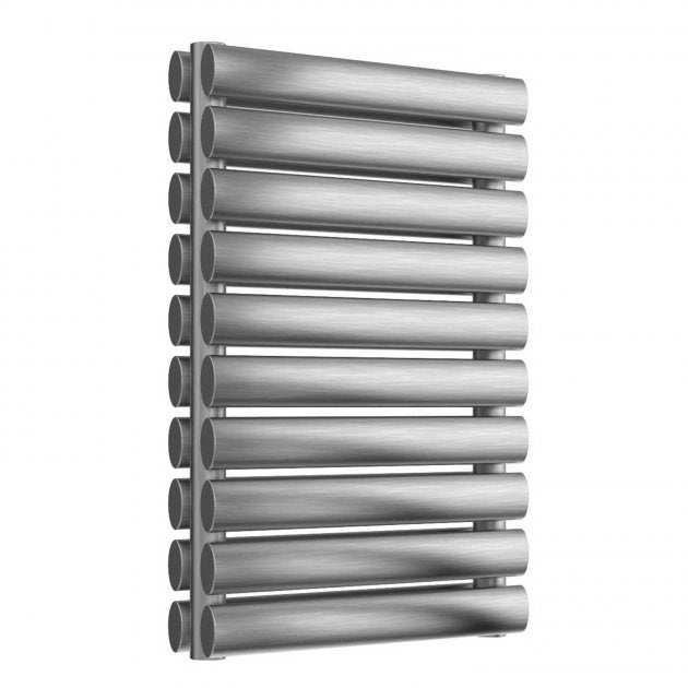 Reina Artena Designer Stainless Steel Double Horizontal Radiator 590mm High x 400mm Wide - Brushed - RNS-AT904BD