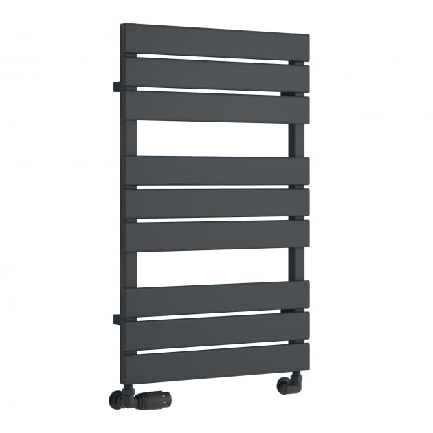 Reina Avola 823mm High x 500mm Wide Flat Panel Heated Towel Rail - Anthracite - RND - AVL082A - TAP 'N' SHOWER