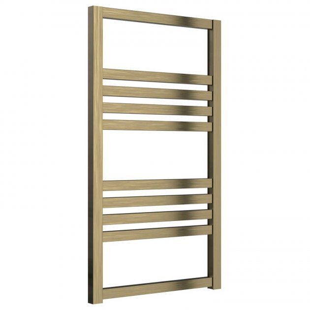 Reina Bolca Designer 870mm High x 485mm Wide Heated Towel Rail - Bronze Satin - A - BLC0875Z - TAP 'N' SHOWER