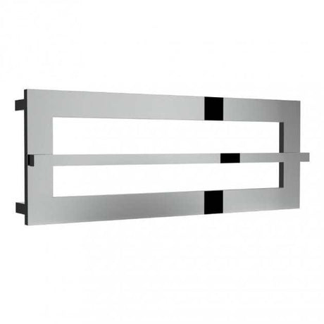 Reina Breno Modern Designer Heated Towel Rail 350mm High x 700mm Wide - Chromne - RND-BO1