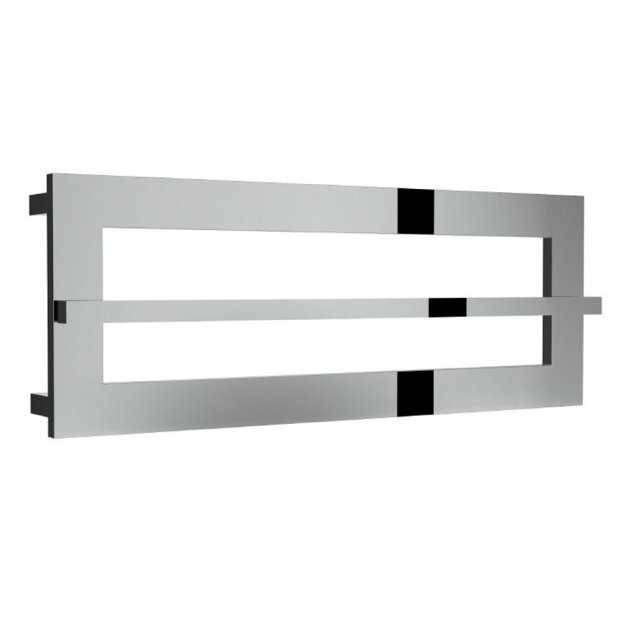Reina Breno Modern Designer Heated Towel Rail 350mm High x 700mm Wide - Chromne - RND - BO1 - TAP 'N' SHOWER