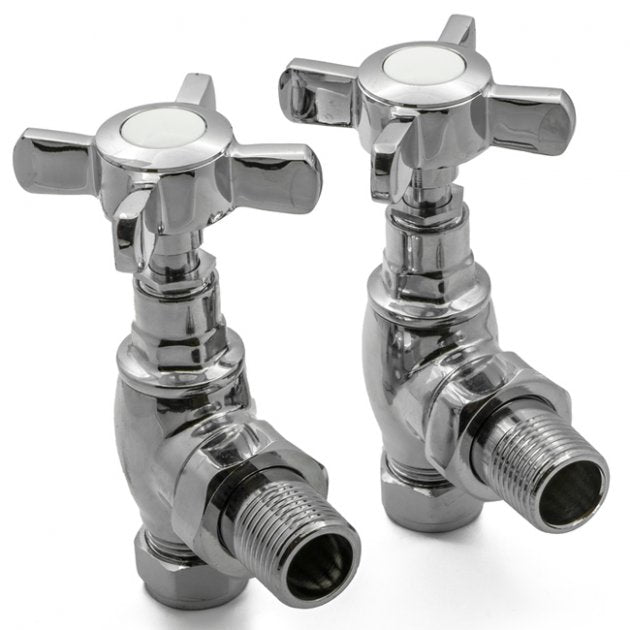 Reina Bronte Traditional Chrome Angled Valve Pair - VLV - BRT/A - TAP 'N' SHOWER