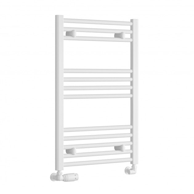 Reina Capo Straight 800mm High x 600mm Wide Heated Towel Rail - White - CPO0860WF - TAP 'N' SHOWER