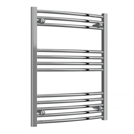 Reina Capo Curved 800mm High x 600mm Wide Heated Towel Rail - Chrome - CPO0860CC - TAP 'N' SHOWER