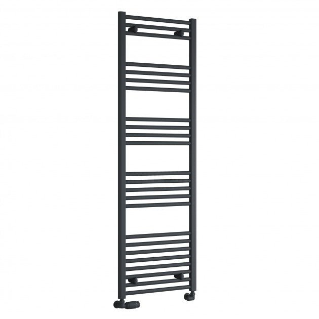 Reina Capo Straight 1600mm High x 500mm Wide Heated Towel Rail - Anthracite - CPO1650AF - TAP 'N' SHOWER