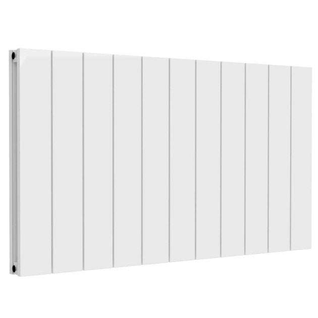 Reina Casina Designer Flat Tubes Double Aluminium Horizontal Radiator 600mm High x 1040mm Wide - White - A-CSN060104WD