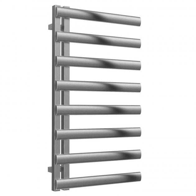 Reina Cavo Designer Stainless Steel Heated Towel Rail 880mm High x 500mm Wide - Brushed - RNS - CV508B - TAP 'N' SHOWER