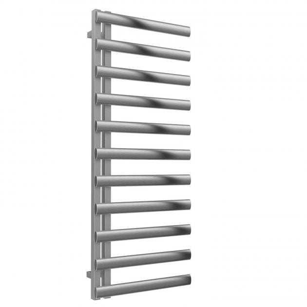 Reina Cavo Designer Stainless Steel Heated Towel Rail 1230mm High x 500mm Wide - Brushed - RNS - CV512B - TAP 'N' SHOWER