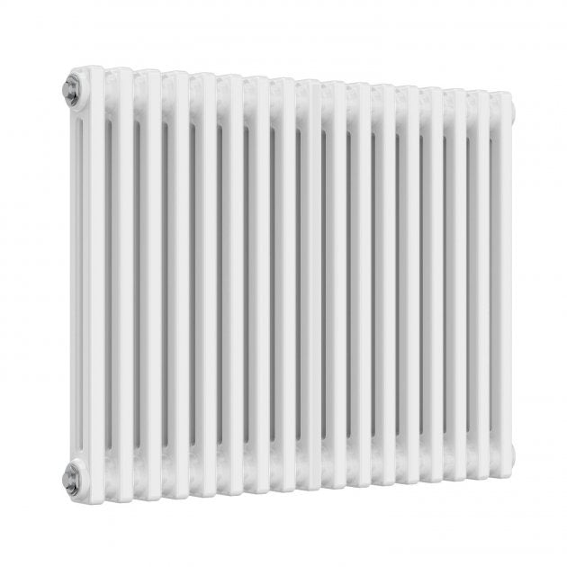 Reina Colona 600mm High x 785mm Wide 2 Column Horizontal Radiator - White - 2/C617 - TAP 'N' SHOWER
