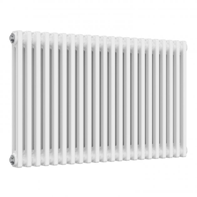 Reina Colona 600mm High x 1010mm Wide 2 Column Horizontal Radiator - White - 2/C622 - TAP 'N' SHOWER
