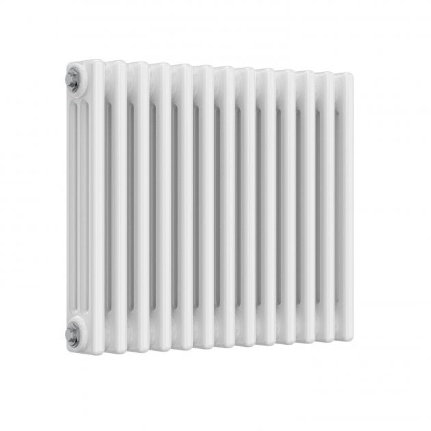 Reina Colona 500mm High x 605mm Wide 3 Column Horizontal Radiator - White - 3/C513 - TAP 'N' SHOWER