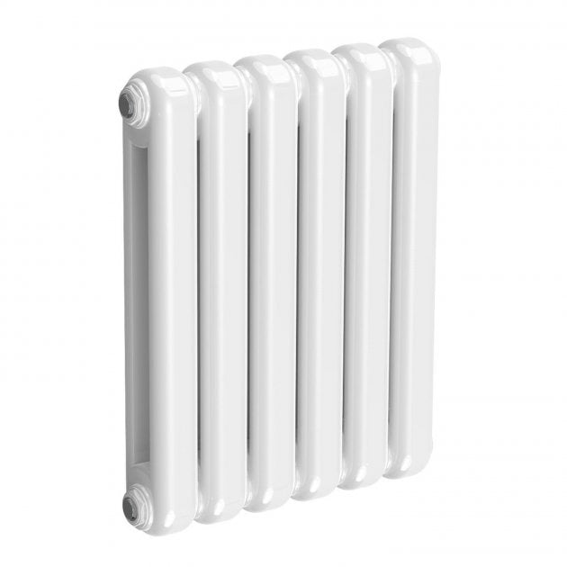 Reina Coneva 550mm High x 440mm Wide Horizontal Designer Radiator - White - RND - CNV05044W - TAP 'N' SHOWER