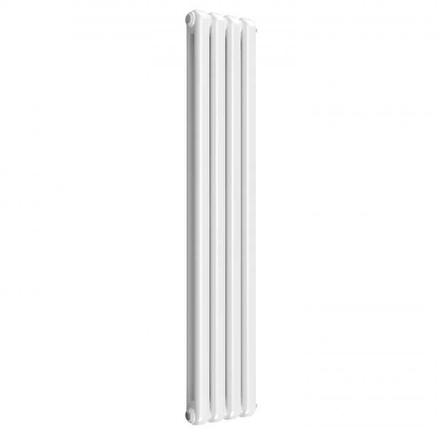 Reina Coneva Modern Vertical Designer Radiator 1500mm High x 300mm Wide - White - RND - CNV15030W - TAP 'N' SHOWER