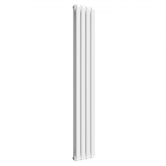 Reina Coneva 1800mm High x 300mm Wide Vertical Designer Radiator - White - RND - CNV18030W - TAP 'N' SHOWER