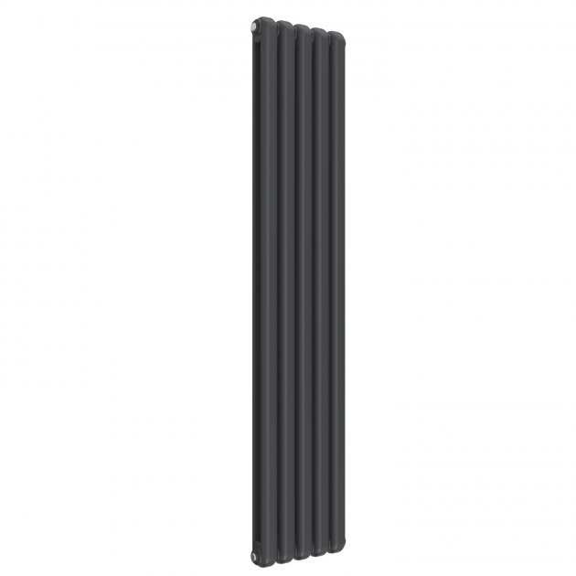 Reina Modern Vertical Coneva Designer Radiator 1800mm High x 370mm Wide - Anthracite - RND - CNV18037A - TAP 'N' SHOWER