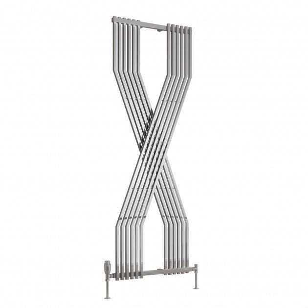 Reina Coredo 1760mm High x 620mm Wide Vertical Designer Radiator - Chrome - RND - CRD1862C - TAP 'N' SHOWER