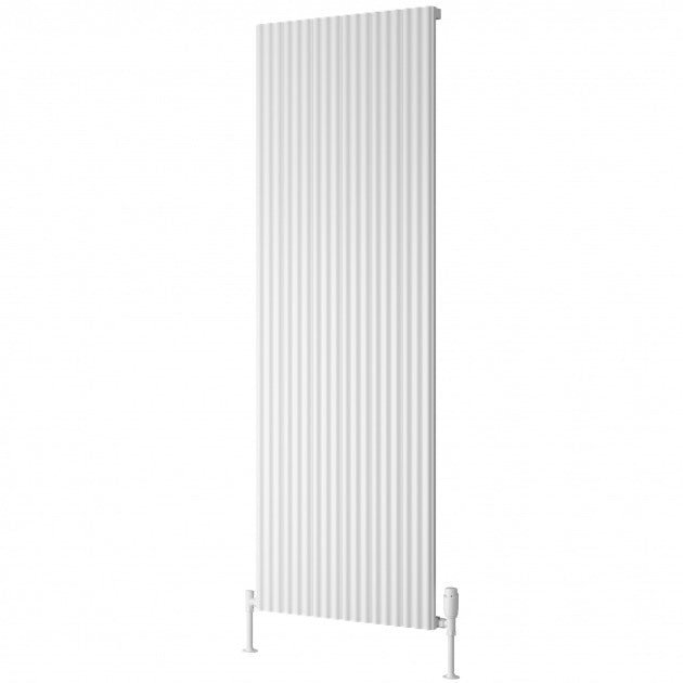 Reina Delia Vertical 1800mm High x 500mm Wide Aluminium Radiator - White - A - DLA18050W - TAP 'N' SHOWER